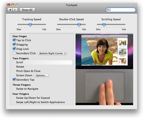 TouchPad Setting In New MacBook