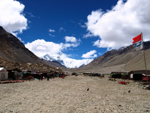 Camps at the Base Camp of the Everest