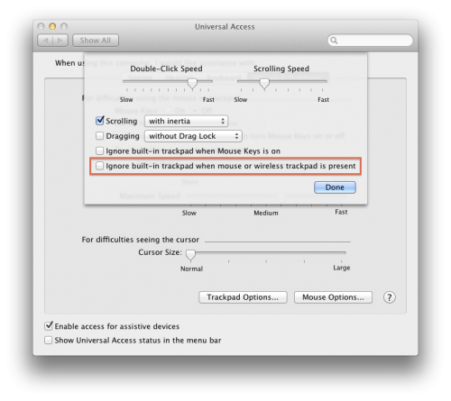 Enable/Disable Trackpad In Lion